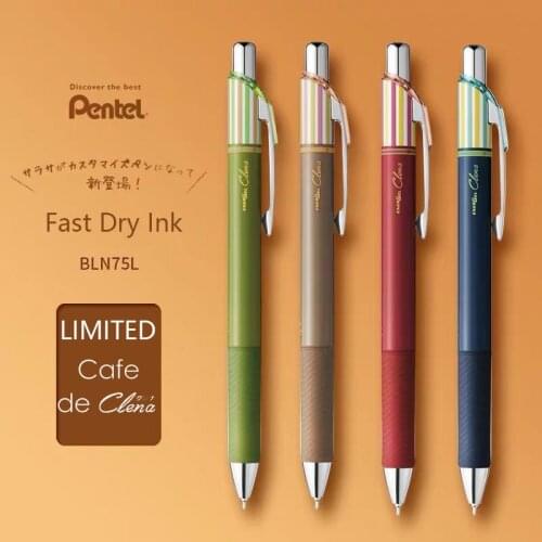 Vintage Edition! Japanese Pentel EnerGel Cafe De Clena Gel Pen 0.5mm Black Ink Fast Dry Water Proof Pens School Writing Supplies