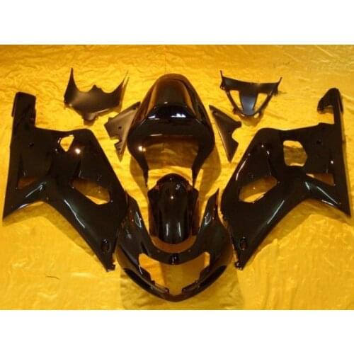 All gloss black Fairing Kit for GSXR 600 750 K1 01 02 03 GSXR600 GSXR750 2001 2002 2003 GSX R600 R750 Fairings set