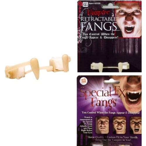 Halloween Retractable Vampire Teeth Vampire Fangs Vampire Teeth Fangs Dentures Props Halloween Costume Props False Teeth