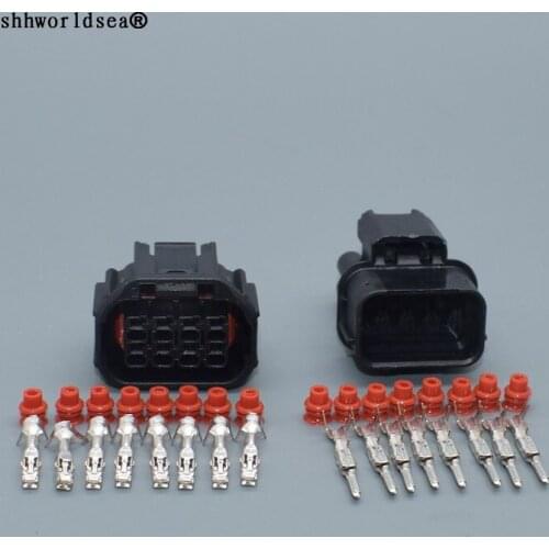 Worldgolden 8 pin auto connector 1.2 male female LED headlight speaker plug sensor connectors 6181-6850 6189-7423