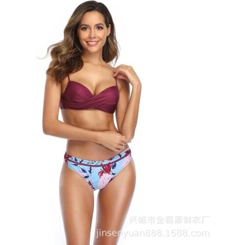 Women Swimwear Beachwear Solid 2 Pieces Bikini Swimsuit Bathing Suit 2020 Sexy Brazilian Bikini Swimwear Women