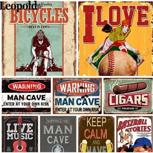 Vintage Metal Poster Sports Series Card Board Gamer Tin Board Baseball Bike Wall Art Bar Club Home Decoration 20X30Cm
