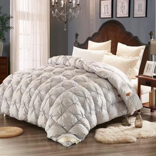 Pinch Pleat duck/goose down couette Winter Comforter Duvet Queen/King Size Blanket Quilt 150X200cm/180x220cm/200x230cm/220x240cm
