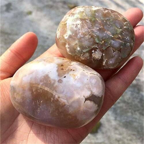Natural stone The cherry blossom agateSardonyx agate palm stones playthings small stones and crystals healing crystals