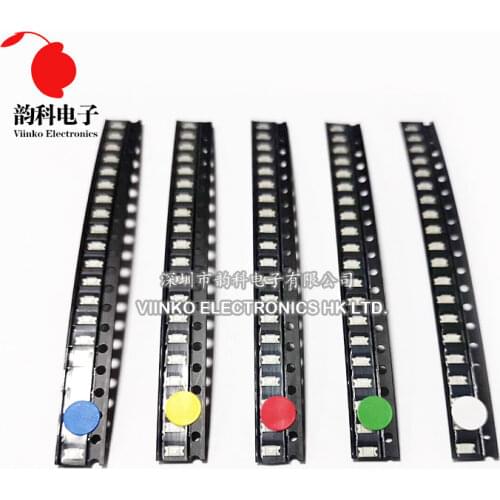 100pcs=5colors x 20pcs 5050 5730 1210 1206 0805 0603 0402 SMD LED Diode Kit Red / Green / Blue / White / Yellow
