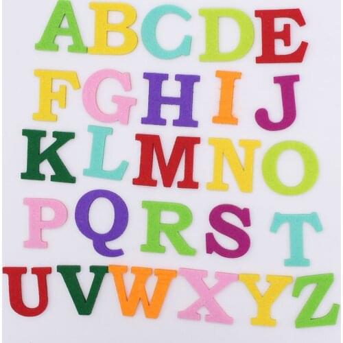 26PCS Alphabet Felt Cloth Letter Felt Fabric Polyester Fabrics Needlework Diy Needle Sewing Handmade Fieltro Feltro Entretela