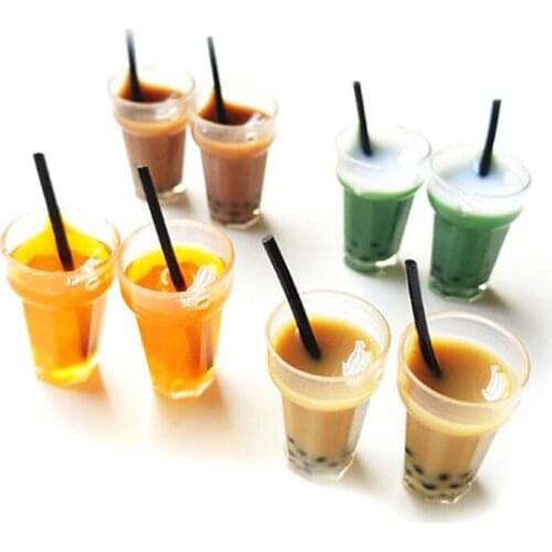 4Pcs 1:12 Dollhouse Miniature Milk Lemon Tea Cups Dolls House Accessories