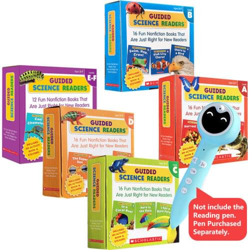 5 Box/set English Scholastic Guided Science Readers ACDEF Let Students Children Book Baby Learn English Language Books for Kids