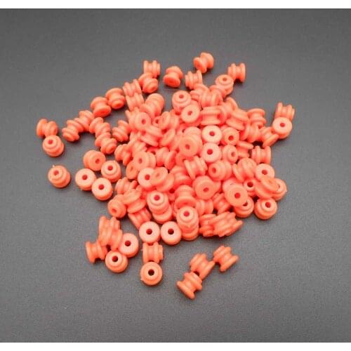 50PCS 62A Plastic Pulley Gear Model Motor Wheels 6mm Shaft Aperture Dia. 2mm 1.95MM Single Groove Orange 62A 5.4X6MM * FD022X50