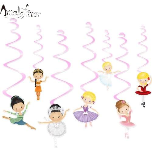 Ballerinas Ballet Ceiling Hanging Swirl Decorations Cutout Festive Party Supplies Party DIY Decorations Event Party Baby Shower