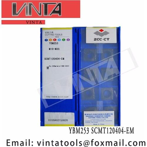 Free shipping high quality YBM253 SCMT120404-EM cnc carbide turning inserts