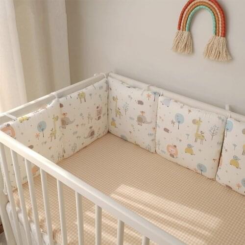 Baby Safe Crib Liner Protector for Cribs Bedding Set Thick Padding for Nursery Bed Cotton Bumpers Pillow Room Decoration