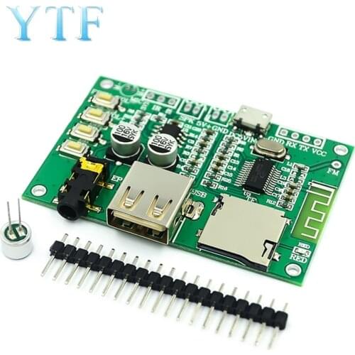 BT201 Bluetooth 5.0 dual-mode receiver module lossless audio amplifier board car speaker DIY headphone TF card U disk