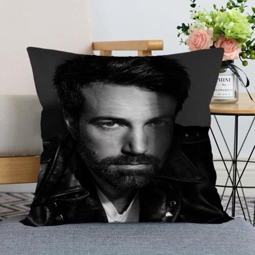 Custom Ben Affleck Decorative Pillowcase Square Zippered Fabric Pillow Cover 35X35,40x40,(One Side)