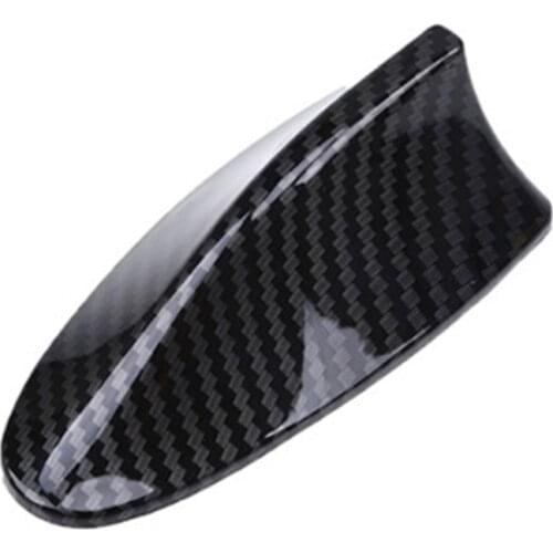 YOLU Car Shark Fin Antenna Roof Shark Aerial Imitation Carbon Fiber Decorative Antennas Fit for Polo Chevrolet Toyota BMW Audi