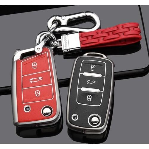 For Volkswagen VW Golf7 mk7 Seat Ibiza Leon FR 2 Altea Aztec For Skoda Octavia TPU Car key case cover protective shell holder