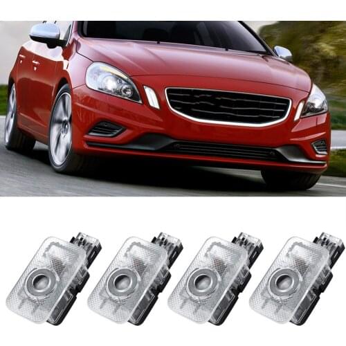 For Volvo S80 S60 S60L V60 V40 XC60 XC90 Car LED Door Light Auto Logo Laser Project HD Welcome Shadow Lamp Courtesy Step Luces