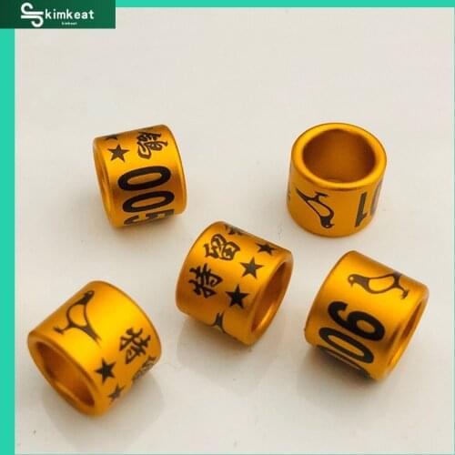 Customized Birds Rings Pigeon Leg Bands titanium ring with printing letters year numbers 20pcs