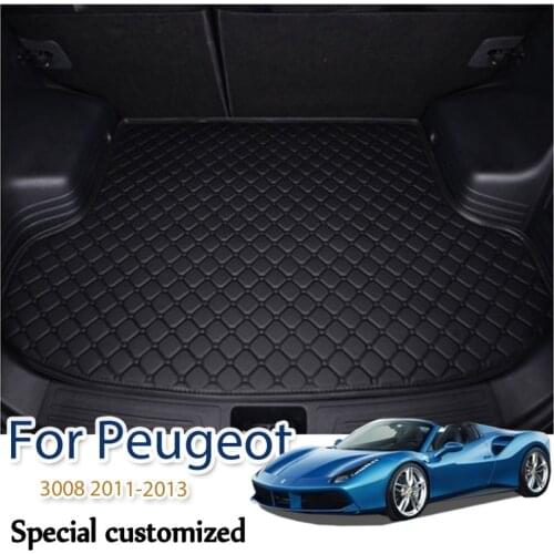 Custom Car trunk mat for Peugeot 3008 2011-2012 2013 cargo liner carpet interior accessories cover