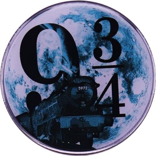Wizarding World Platform 9 3/4 Round Button Brooch Classic Film Inspired Accessory