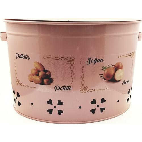Flowing Metal Compartment Potato Onion Storage Box