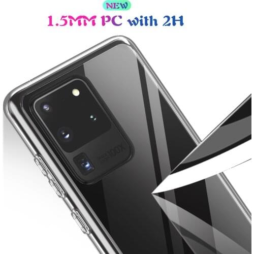 Mobile Phone Protection TPU Clear Case, Hard PC Bumpe r Transparent Case For Samsung S20