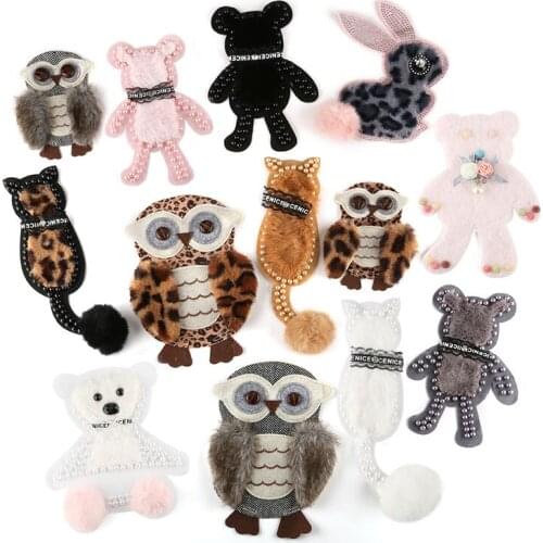 Customizable Wholesale Clothing Accessories Embroidered Patch Animal Cartoon Patch Stickers Luggage Accessories