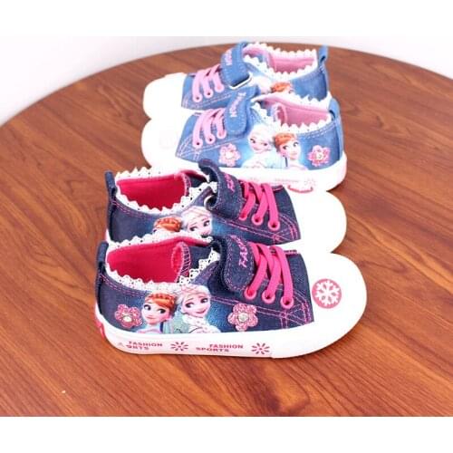 Disney 2021 Minnie Mickey summer cartoon Girls canvas shoes, casual, non-slip, breathable, fashionable running shoes, Size 25-36