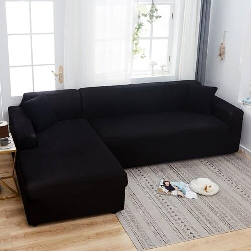 Living room solid color corner sofa cover stretch spandex dustproof antifouling sofa cover cover L shape need to buy 2piece