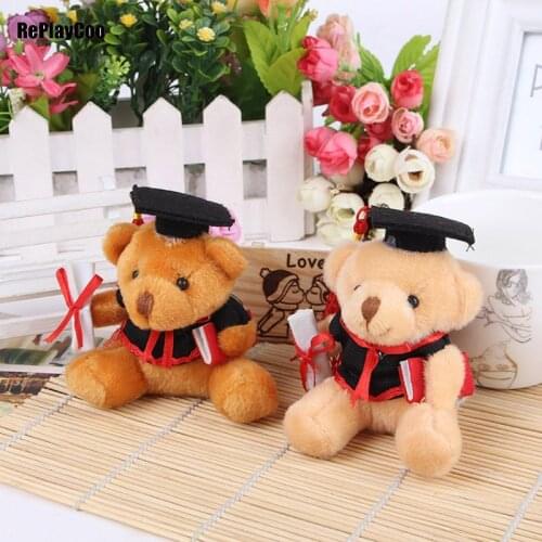 20Pcs/Lot SMini Teddy Bear Stuffed Plush Toys 9cm Small Bear Stuffed Toys pelucia Pendant Kids Birthday Gift Party Decor091