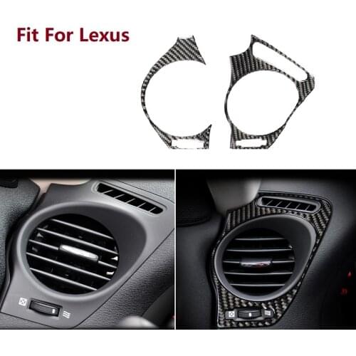Fit For LEXUS IS250C 300 350C 06-12 Carbon Fiber Interior air conditioning vent Outlet Trim Cover Car Styling Stickers