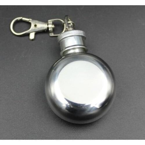 Portable 1-ounce spherical stainless steel wine kettle outdoors