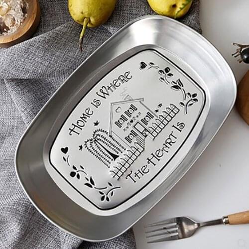 Retro Tin Storage Fruit Plate Convenient Useful Popular Tray Lab Instrument Tools Storage Festival Candy Snack Stroage Tool