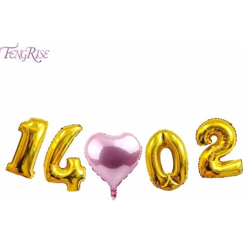 FENGRISE Wedding Balloons 18 32inch Aluminium Foil Balloons Customized Save the Date Sign Wedding Decor Birthday Party Supplies