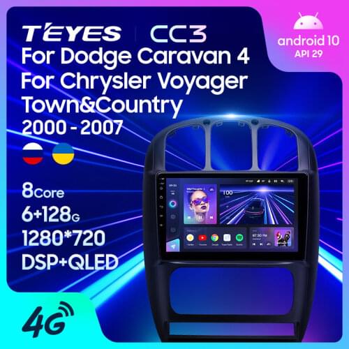 TEYES CC3 For Dodge Caravan 4 For Chrysler Voyager RG RS Town&Country RS 2000 - 2007 Car Radio Multimedia Video Player Navigation stereo GPS Android 10 No 2din 2 din dvd