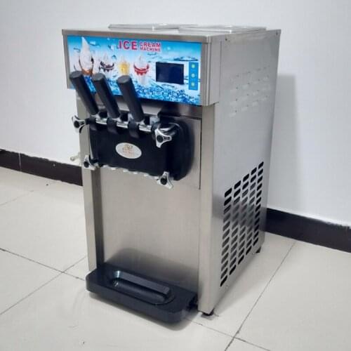 Three Flavors Ice Cream Machine Commercial Soft Ice Cream Makers Electric Desktop Ice Cream Vending Machine