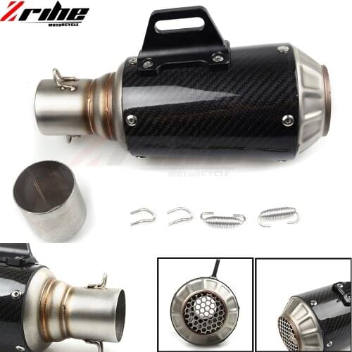 Universal 36-51mm Modified Exhaust Motorcycle Silencer Exhaust Pipe Carbon Fiber For Aprilia BMW Buell Ducati honda kawasaki