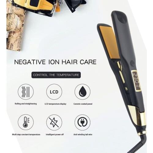 Hair Iron Straightener Curler 2-in-1 Twist Straightening Curling Iron Hair Curler Beach Wave Hair Curling Irons