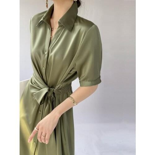 WQJGR Fashionable Shirt Dresses