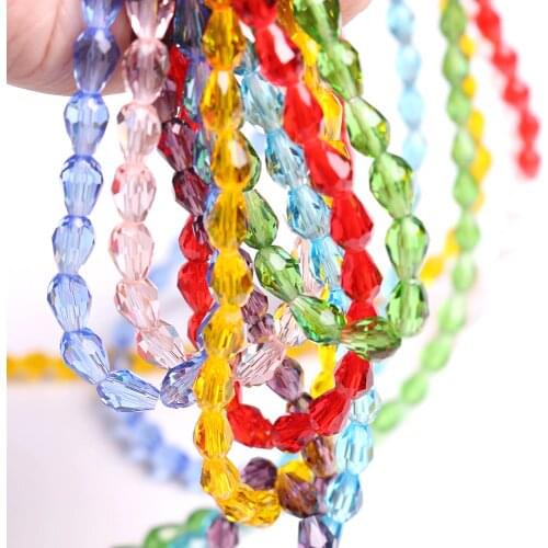 ZHUBI Crystal Drop Pendant 3x5/6x8mm Red Miyuki Teardrop Glass Beads For Jewelry Making Accessories Wholesale