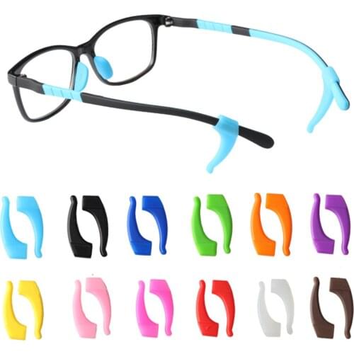 1 Pair New Anti Slip Silicone Ear Hooks Kids Adult Round Grips Soft Multicolor Temple Tip Eye Glasses Holder Eyewear Accessories