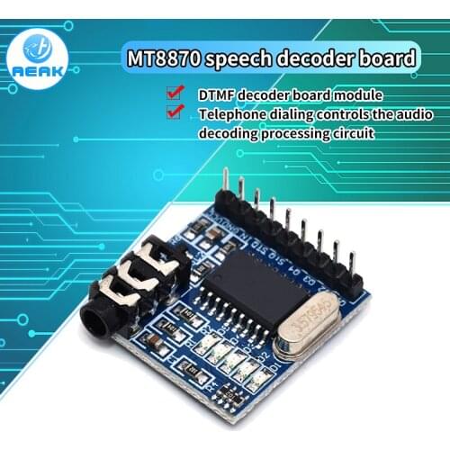 1PCS MT8870 DTMF Voice Decoding Module Phone Module Speech Decoding Voice Board Module LED Indicators With Pins
