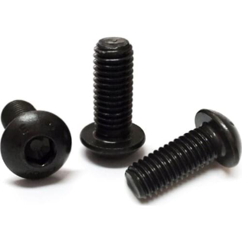 100pcs M3 Screw 7mm Thread Button Head Hex Socket Cap Screw Bolt 10.9 Alloy Steel Button Head Screws Machine Screw Wholesale