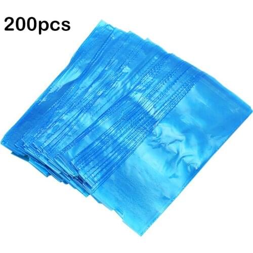 200pcs Disposable Blue Tattoo Clip Cord Sleeves Covers Bags Supply for Tattoo Machine Tattoo Accessory