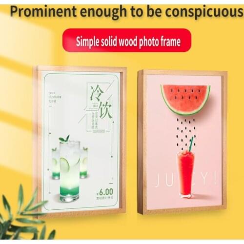A5 A4 A3 Nordic Simple Wooden Frame Black Color Picture Photo Frames for Wall Picture Frames Wall Photo Without Perforation