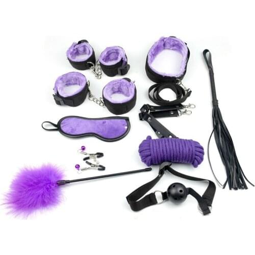 SEAFELIZ 10 Pieces Sex Games Accessories Bondage RestraintsHandCuff Straps Erotic Sex Products Bandage Sex Toys For Adult
