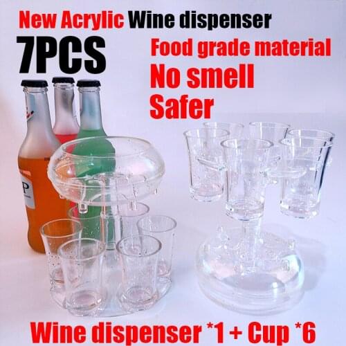 7PCS New Food Grade Acrylic Material Wine Dispenser Wine Set White Red Wine Cocktails Pour The Artifact for Bars Party Household