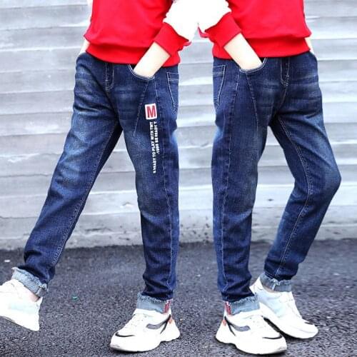 IENENS Kids Boys Casual Jeans Cowboy Long Pants Children Denim Clothing Bottoms Baby Boy Stertch Jeans Trousers Spring Autumn