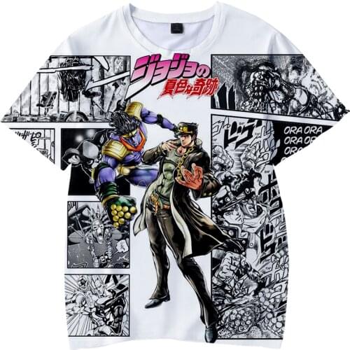 Jojo Bizarre Adventure T Shirt Harajuku Anime Fashion T-shirt Men Women Popular T-shirt Top Adult Kids T-shirt 2020 Jojo T Shirt