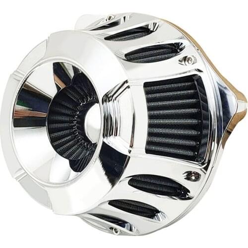 Chrome Air Cleaner Filter Cut Inverted for Harley XL Sportster 883 1200 Softail Dyna Touring Big Twin Cam FLT FLST FXDLS M8